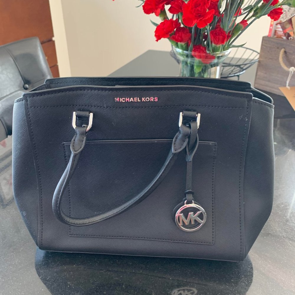 Michael Kors Black Tote w/ silver accents